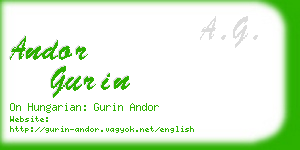 andor gurin business card